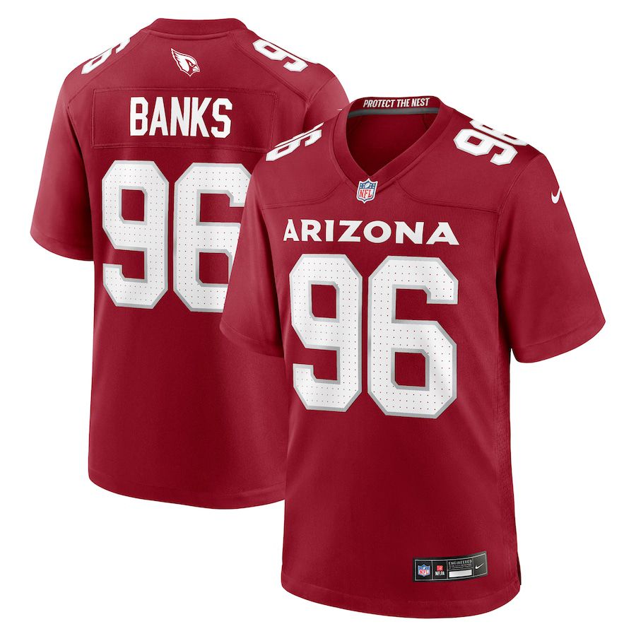 Men Arizona Cardinals #96 Eric Banks Nike Cardinal Game NFL Jersey->arizona cardinals->NFL Jersey